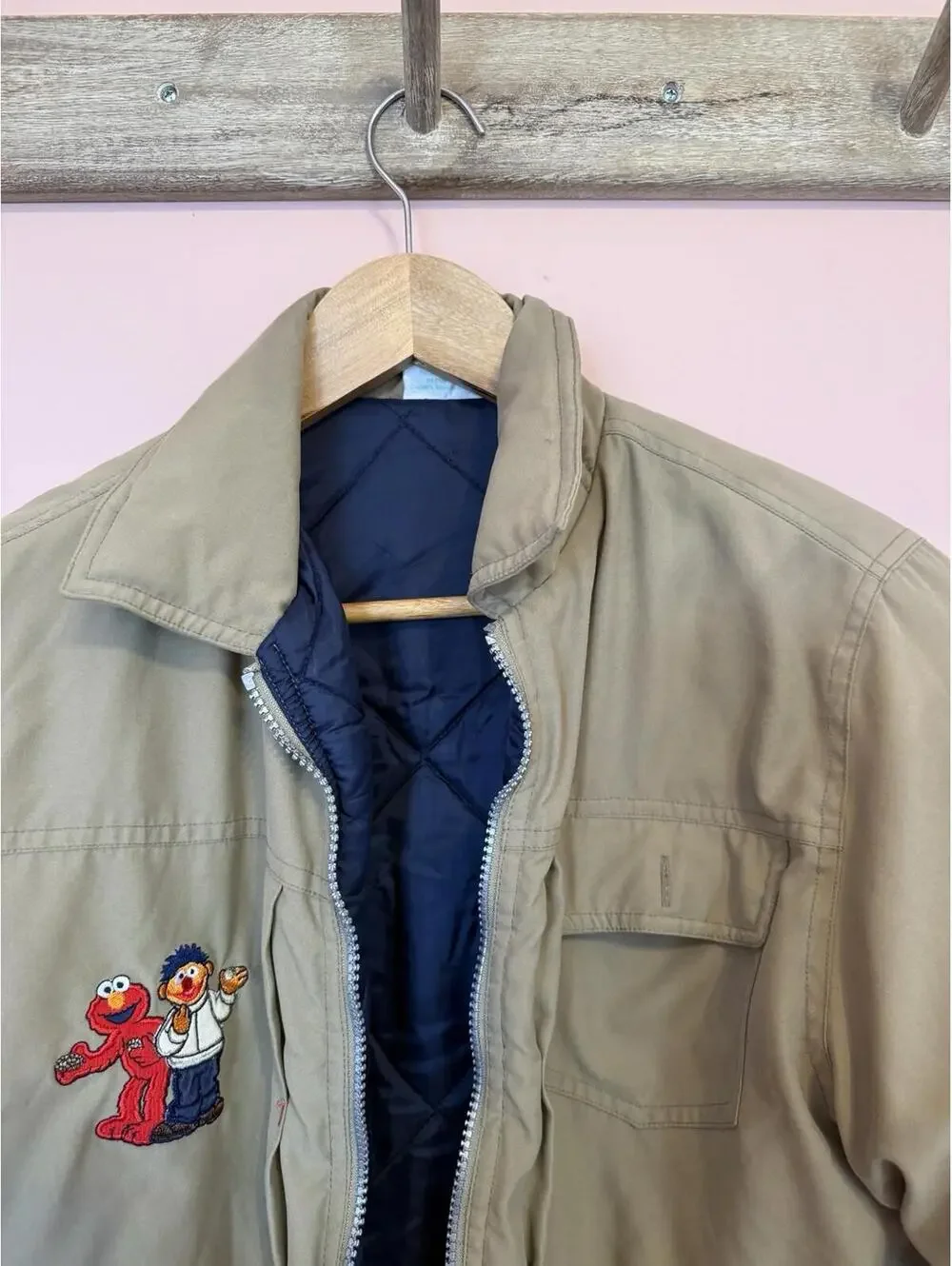 Vintage 90s Y2k Sesame Street Puffer Coat Large Boys Size 12